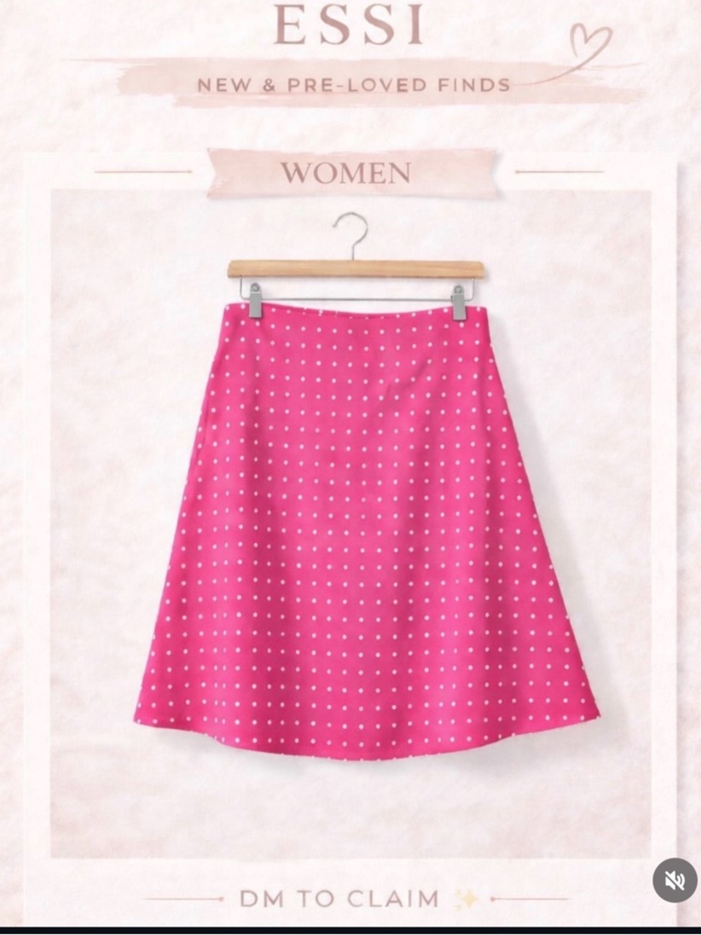 Ann Taylor Hot Pink Polka Dot A-Line Skirt